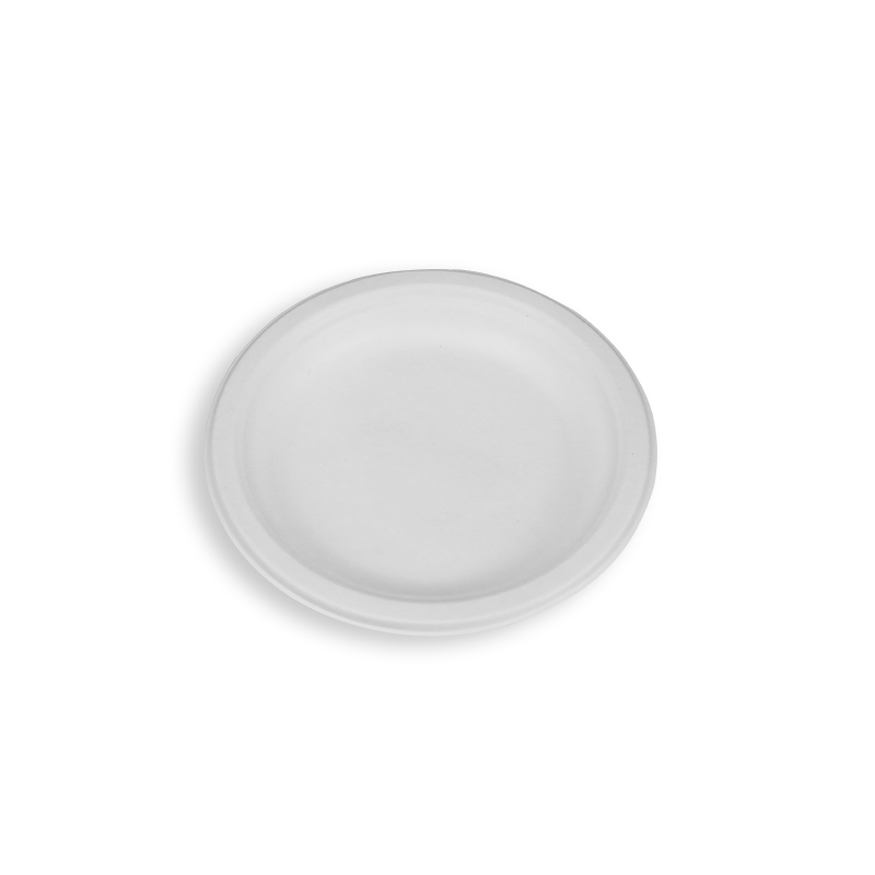 Placas redondas de bagaço de cana biodegradável de 6''